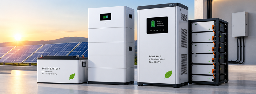 Solar battery storage solution for backup power and hybrid solar energy systems